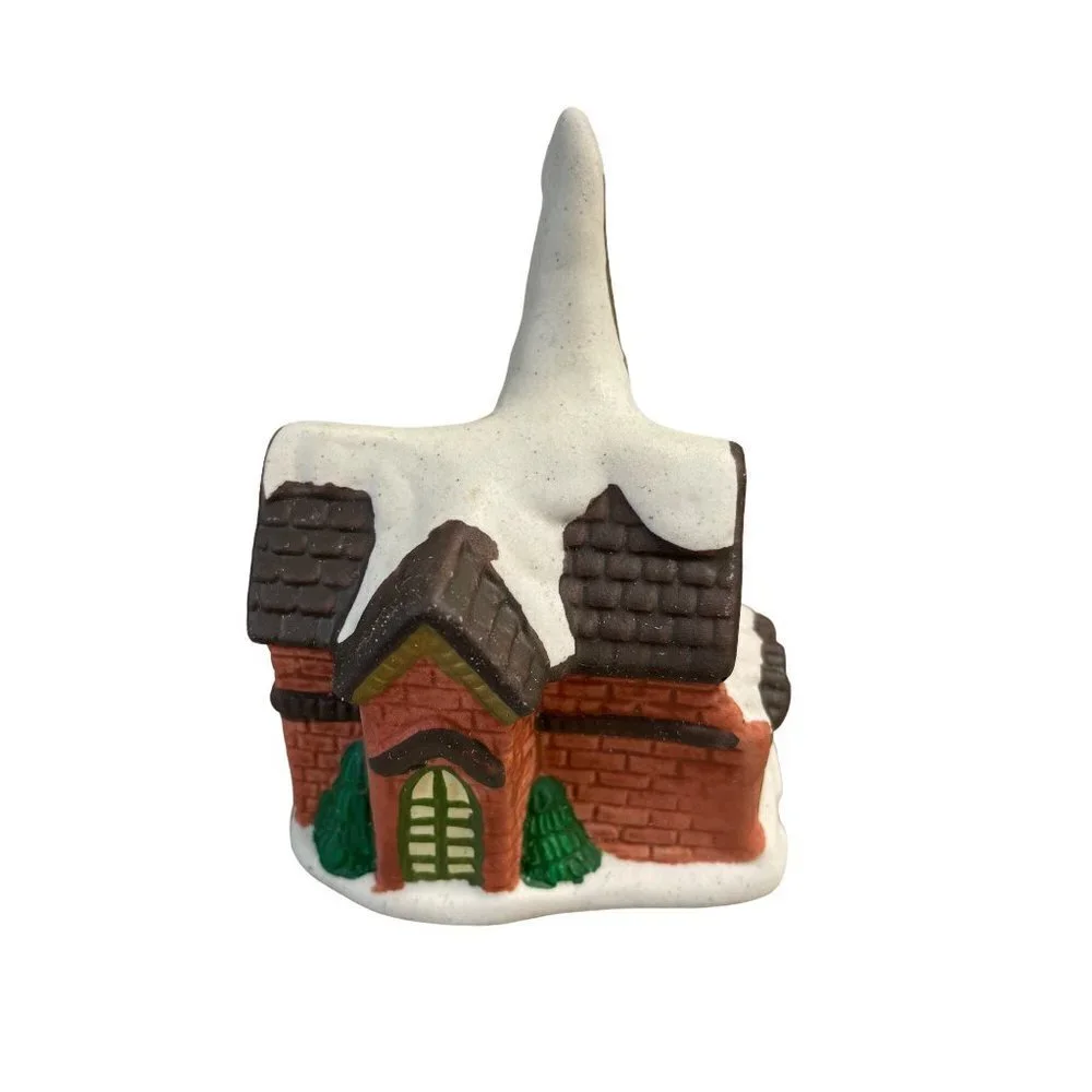 Miniature Christmas Holiday Village‎ Shop Ceramic Church Cathedral